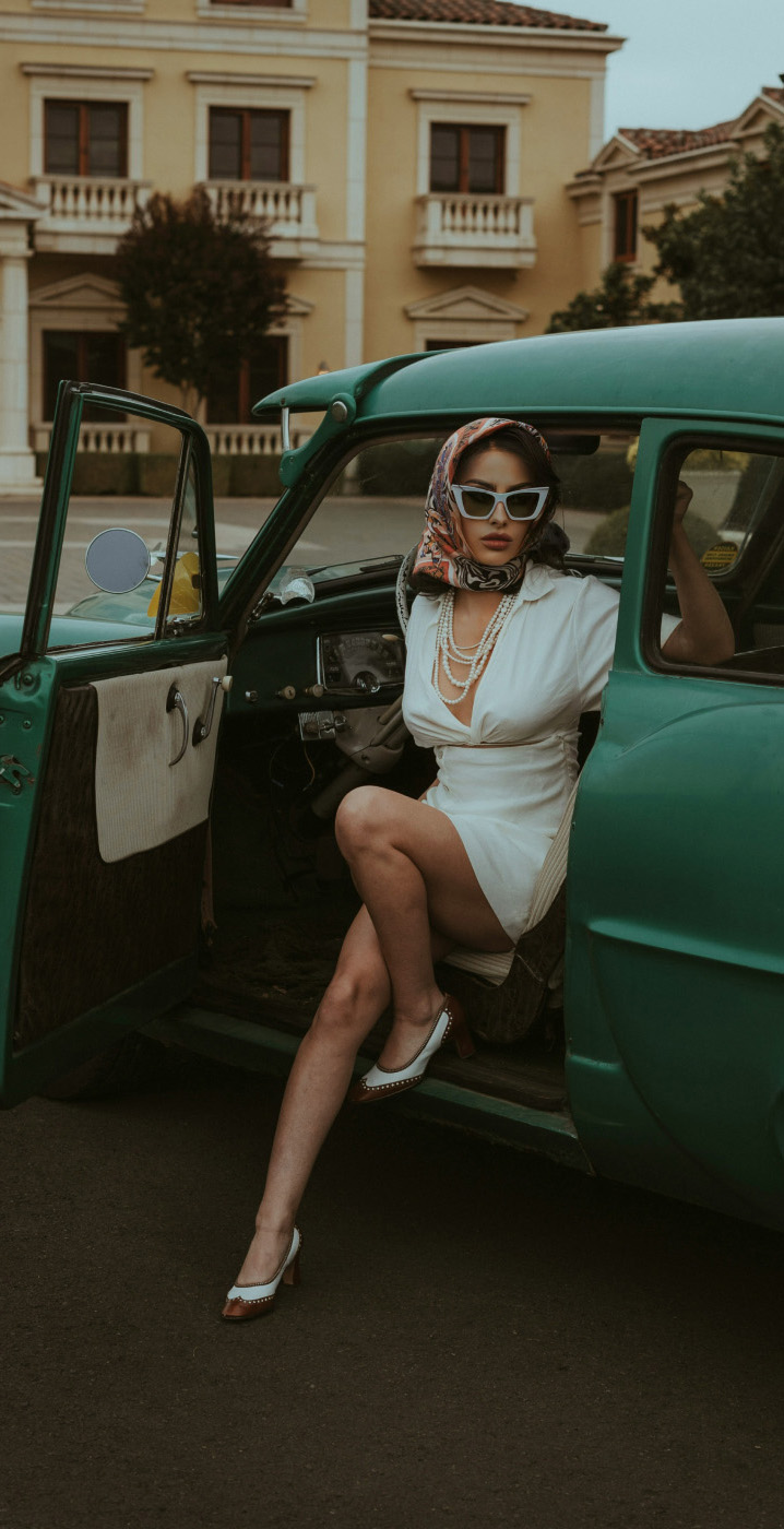 Woman in white dress